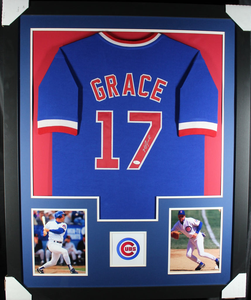 mark-grace-framed-autographed-blue-jersey – Midwest Memorabilia