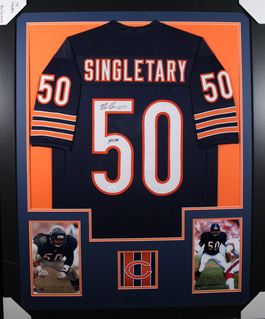 mike-singletary-framed-autographed-blue-jersey – Midwest Memorabilia