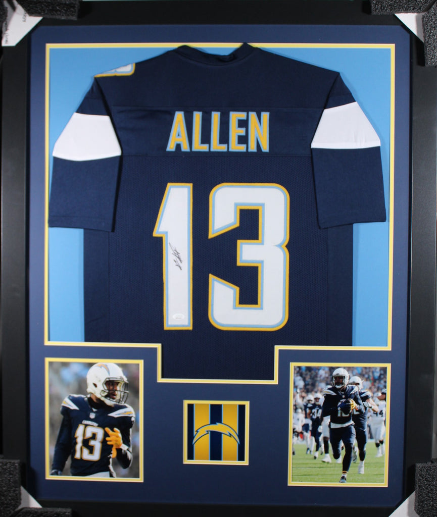 keenan-allen-framed-autographed-white-jersey – Midwest Memorabilia