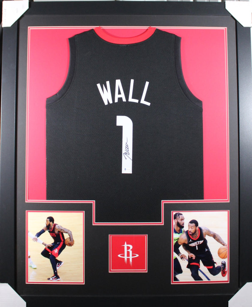 john-wall-framed-autographed-black-jersey – Midwest Memorabilia