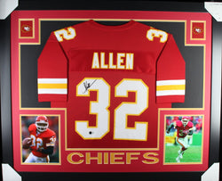 Marcus Allen framed autographed red jersey