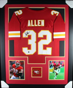 Marcus Allen framed autographed red jersey