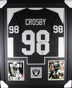 Maxx Crosby framed autographed black jersey