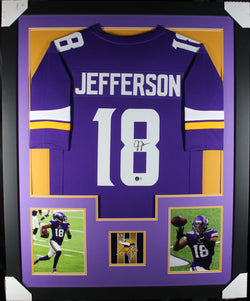 Minnesota Vikings Justin Jefferson Autographed Pro Style Purple