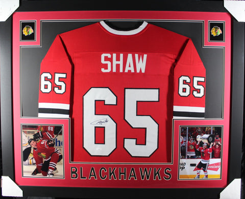 Andrew Shaw framed autographed red jersey