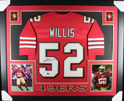 Patrick Willis framed autographed red jersey