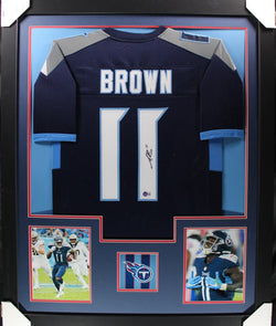 Atlanta Falcons Brown Framed Logo Jersey Display Case