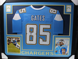 antonio-gates-framed-autographed-powder-blue-jersey