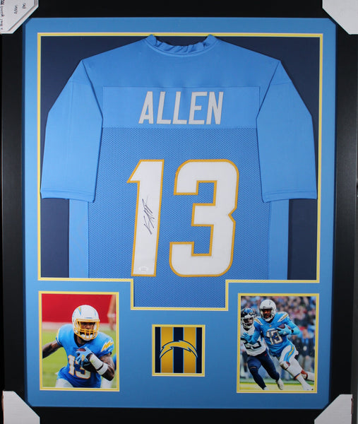 keenan-allen-framed-autographed-white-jersey – Midwest Memorabilia