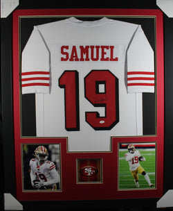 Deebo Samuel Authentic Signed Black Pro Style Framed Jersey