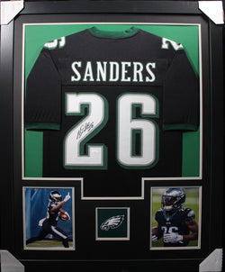 eagles-qb-legends-framed-autographed-green-jersey – Midwest Memorabilia