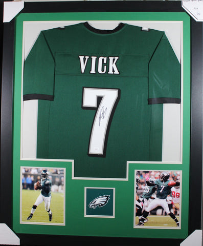 michael-vick-framed-autographed-green-jersey