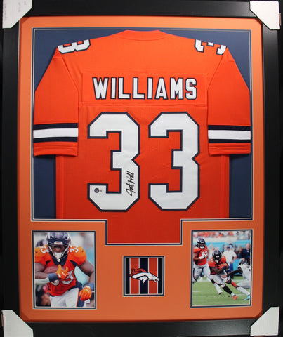 javonte-williams-framed-autographed-orange-jersey-1 – Midwest Memorabilia