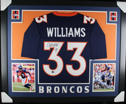 javonte-williams-framed-autographed-blue-jersey